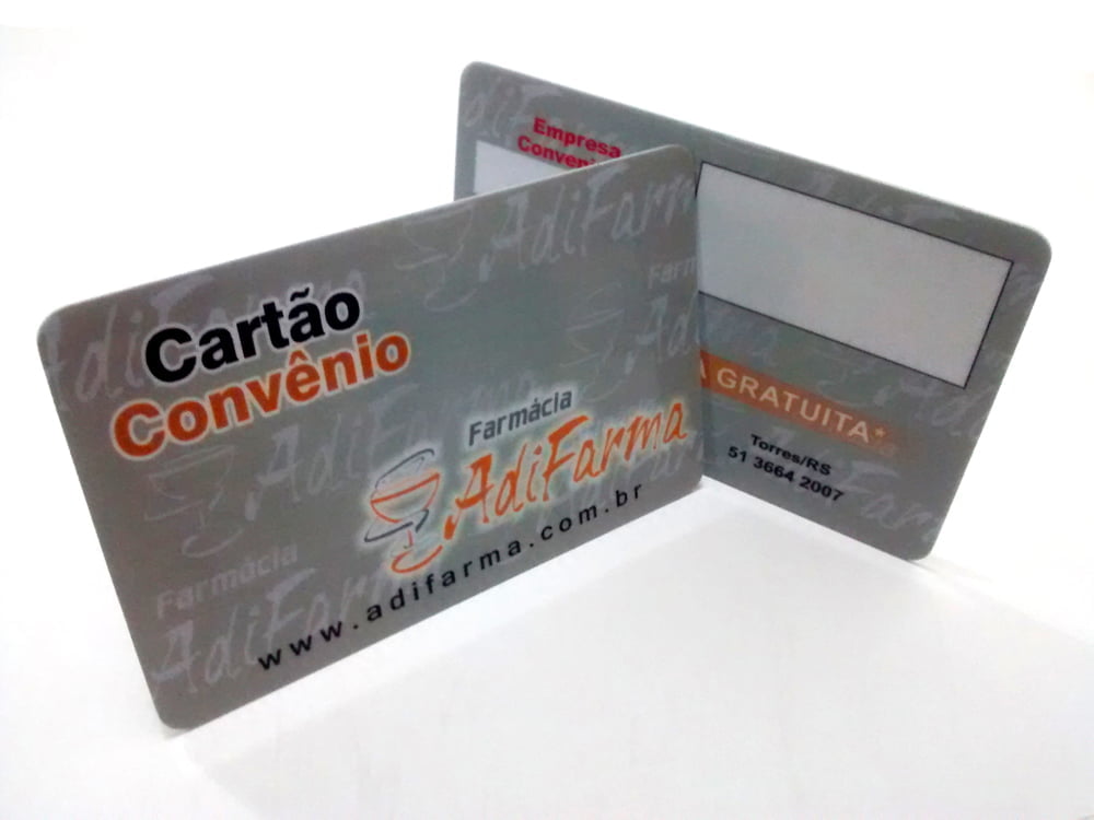 Cartão Pre Impresso PVC 0,76mm - 4x4 Cores 100 Unidades
