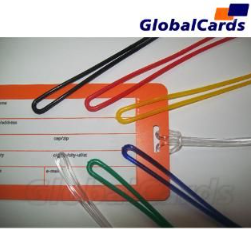 Alça de Etiqueta de Bagagem cordão de Silicone transparente 17cmx2mm (100 unidades) - Gráfica Globalcards