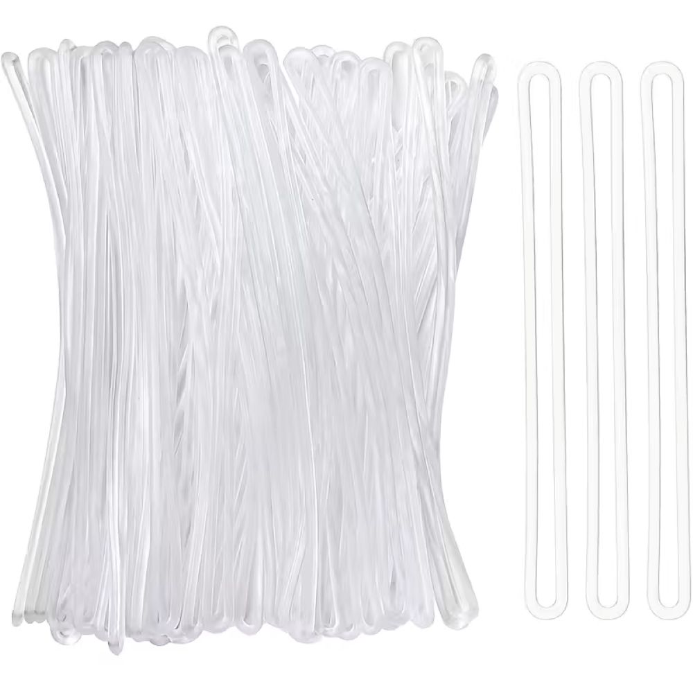 Alça Silicone Etiqueta Tag Bagagem Mala 17 cm Transparente Kit 100 Unidades - Gráfica Globalcards
