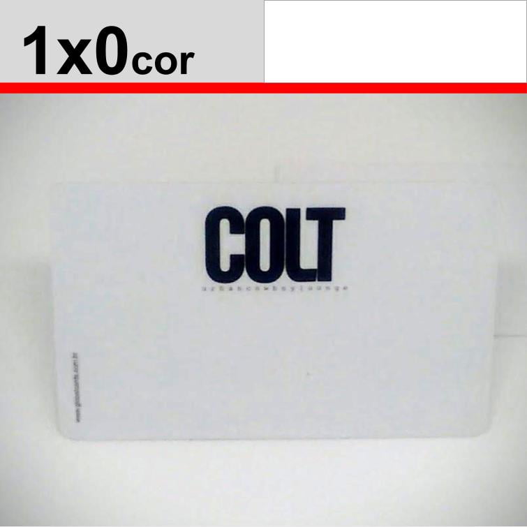 Crachás de PVC 0,76mm 1x0 Cor - Impressão dos Dados em Preto de um lado