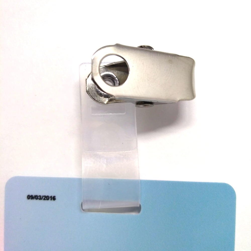 Clips jacaré ou Presilha para crachá com Alça Leitosa - Mín 015 - Gráfica Globalcards