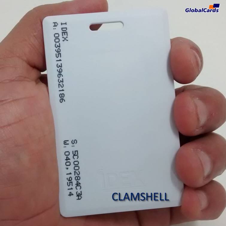 Cartão RFID Proximidade Clamshell 125Khz Branco Abatrack 14 AWS