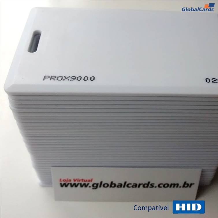 Cartão Proximidade PROX 9000 Clamshell ABS compatível HID