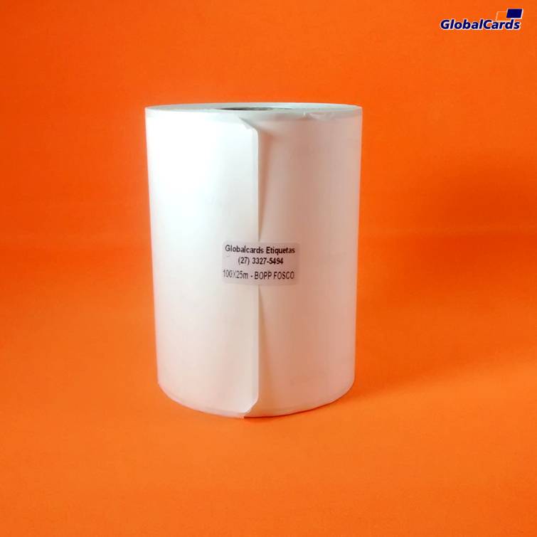 Etiqueta Adesiva BOPP 100x25mm x 1 coluna