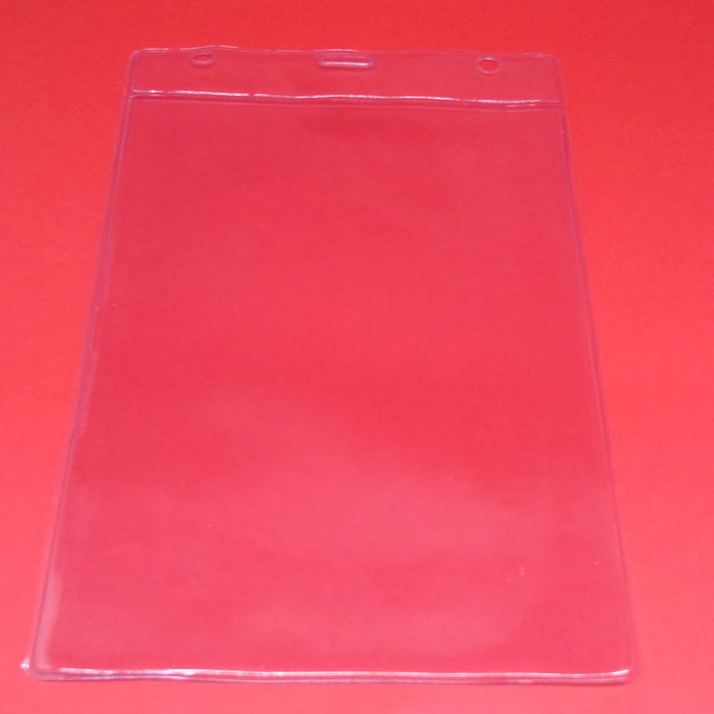 Porta CREDENCIAL Transp Bolsa de PVC 11x17cm c/ 10x15cm área útil S/ cordão (ct)