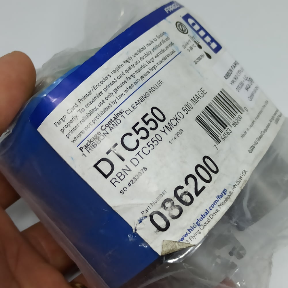 Ribbon Fargo 86200 YMCKO colorido, 500 Impressões, DTC550 - LC