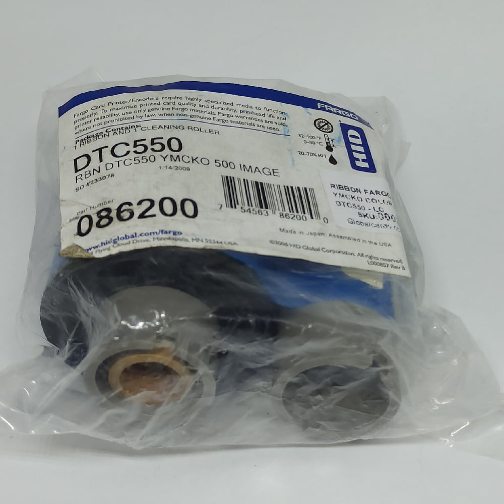 Ribbon Fargo 86200 YMCKO colorido, 500 Impressões, DTC550 - LC ...