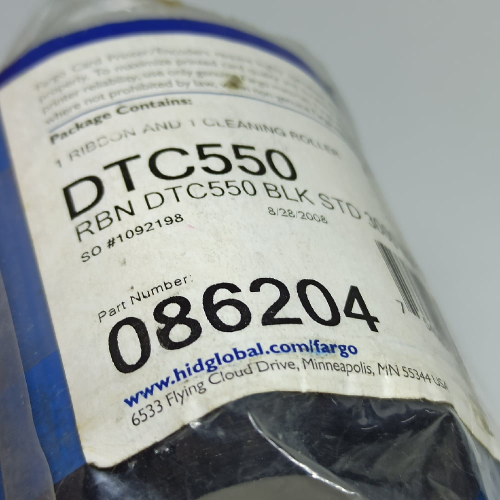 Ribbon Fargo 86204 Preto (black), 3000 Impressões, DTC550