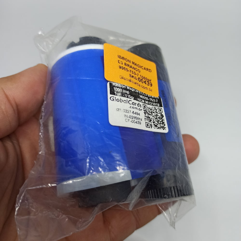 Ribbon Magicard M9005-753-7 White (Branco) LC3 1000 imp - Avalon, Rio, Tango
