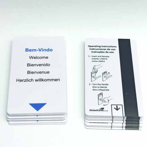 Cartão Fechadura Hotel Magnético Baixa com Economizador de Energia 4x4cor Personalizado (100un) - Gráfica Globalcards
