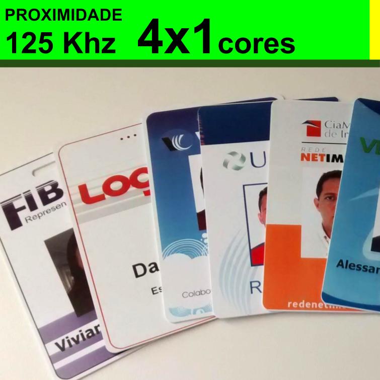 Crachás de PVC 0,76mm de Proximidade 125khz 4x1 Cores