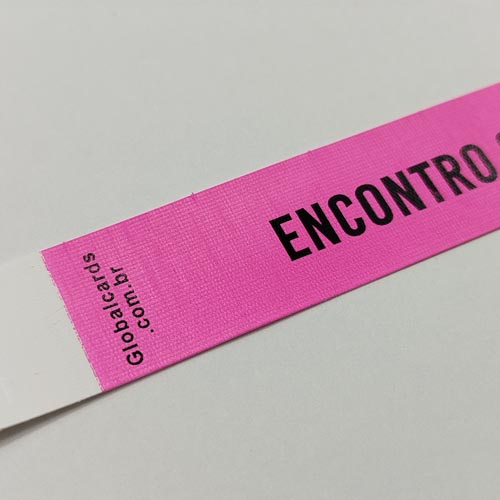 Pulseira Sintética Personalizada ROSA PINK (100un) - Gráfica Globalcards