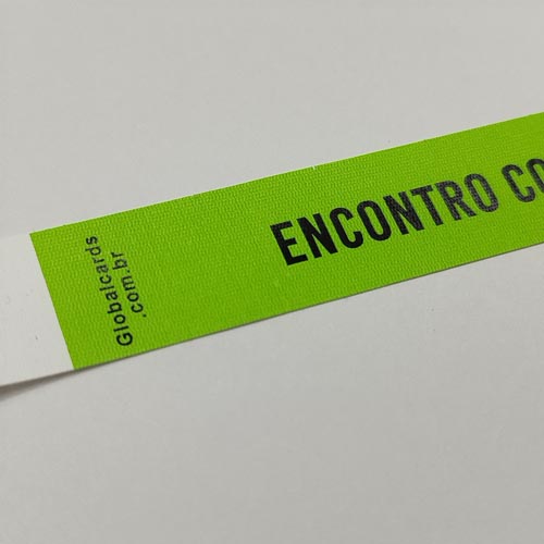 Pulseira Sintética Personalizada VERDE (100un) - Gráfica Globalcards