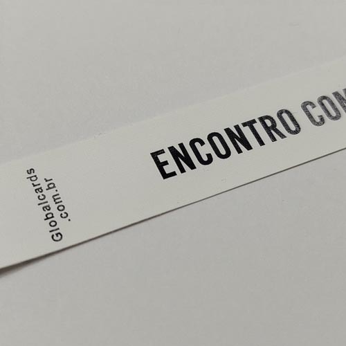 Pulseira Sintética Branca Personalizada - Gráfica Globalcards