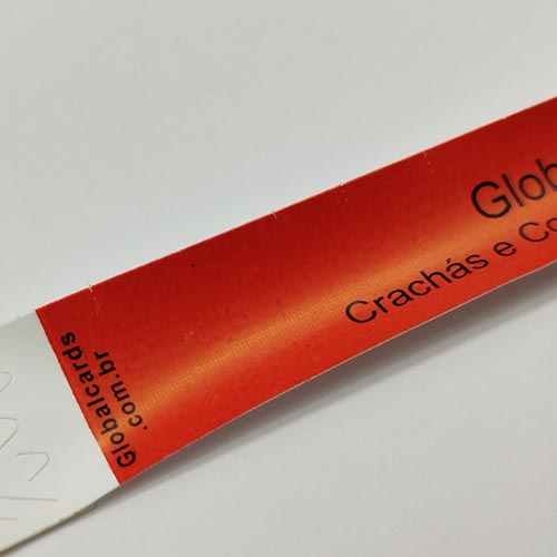Pulseira Sintética Vermelha Personalizada - Gráfica Globalcards