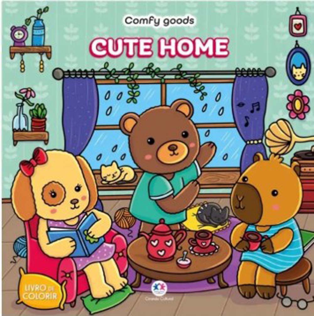 Livro Infantil Colorir Bobbie Cute Home UN - Gráfica Globalcards