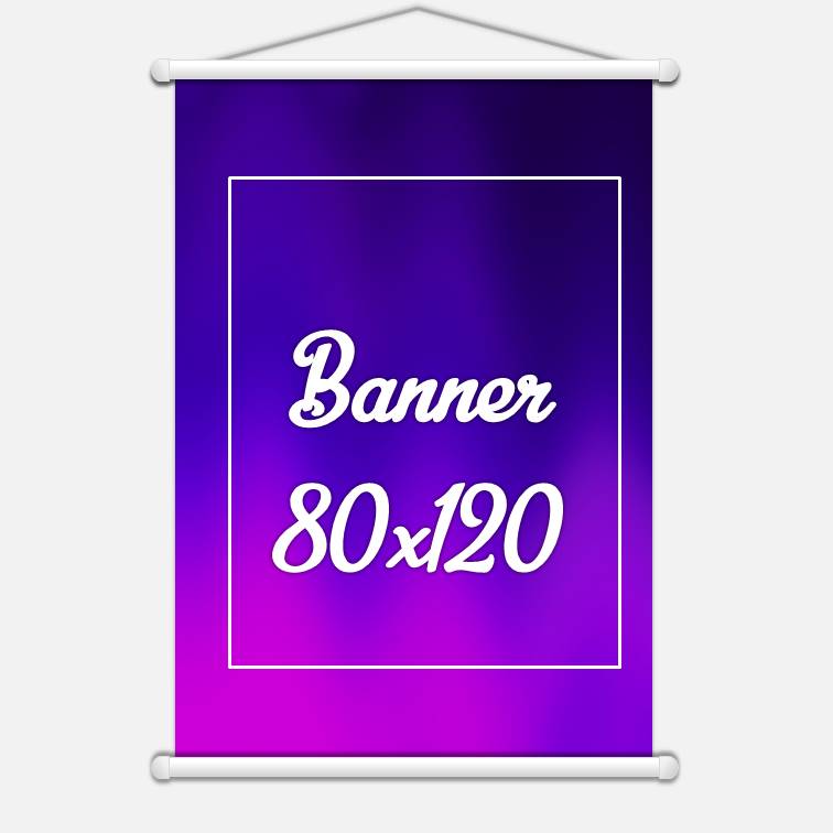 Banner Lona 280gr 80x120cm 4x0 cores
