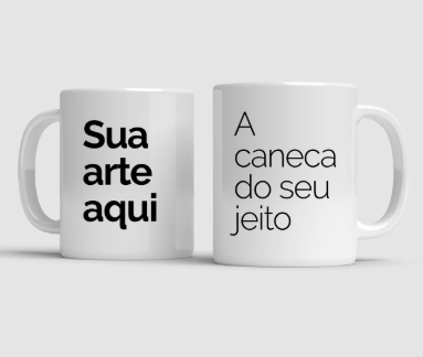 Caneca Porcelana Personalizada 300ml com foto, logomarca ou mensagem - Gráfica Globalcards