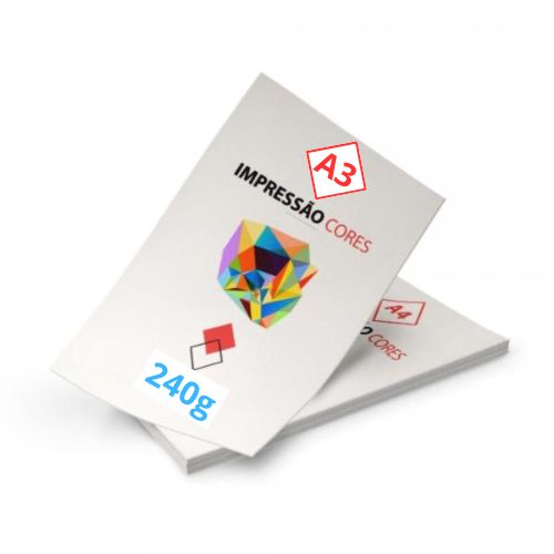 Impressão Papel Offset 240g A3 Colorido - Gráfica Globalcards
