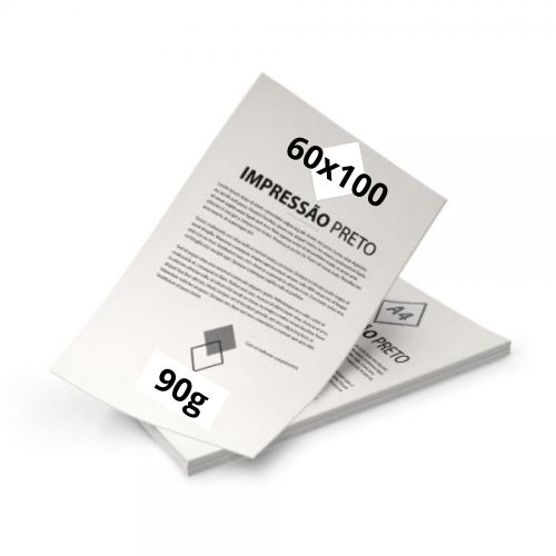 Impressão Papel Offset 90g 60x100cm Preto e Branco - Gráfica Globalcards