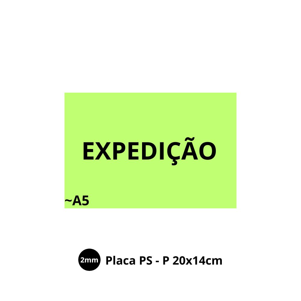Placa de PVC / PS 2mm adesivado - A5 20x14cm - Gráfica Globalcards