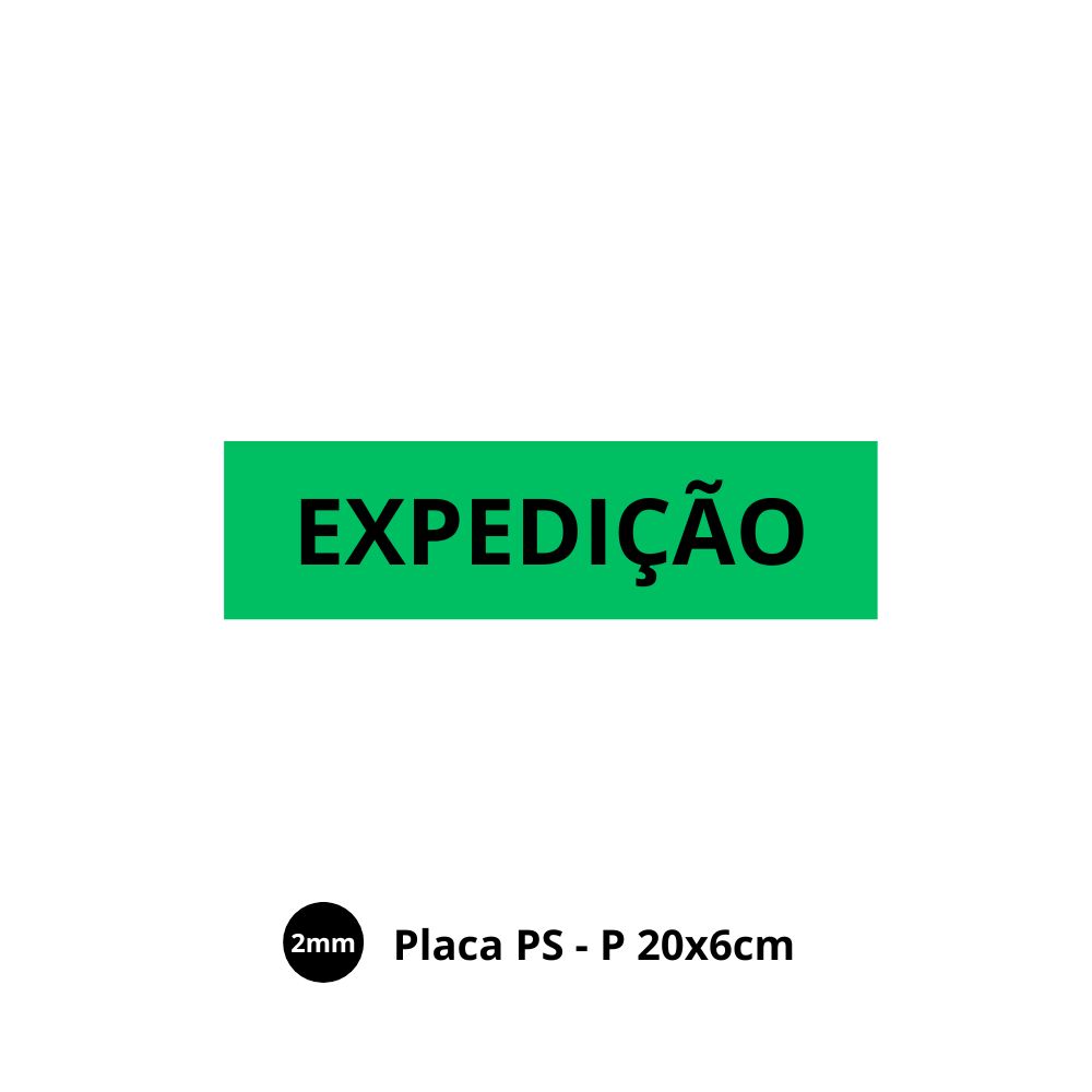 Placa de PVC / PS 2mm adesivado - P 20x6cm - Gráfica Globalcards