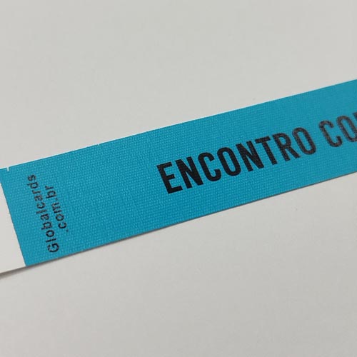 Pulseira Sintética Azul Personalizada - Gráfica Globalcards