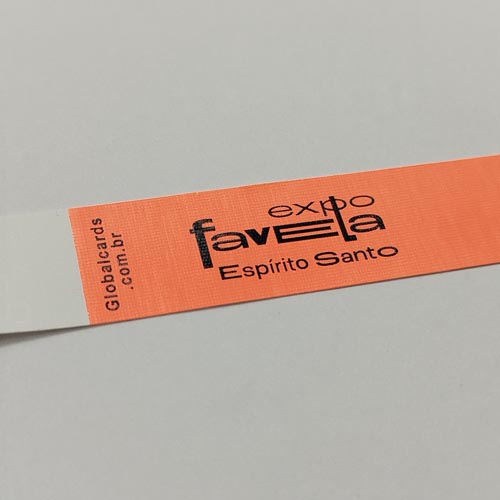 Pulseira Sintética Laranja Personalizada - Gráfica Globalcards