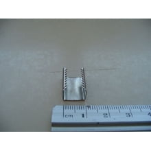 Fixador de solda (chapinha dentada) para cordão 10mm Niquelada - ref 006 - Milheiro