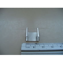 Fixador de solda (chapinha dentada) para cordão 15mm Niquelada - ref 006 - Mileiro