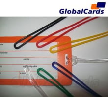 Alça de Etiqueta de Bagagem cordão de Silicone transparente 17cmx2mm (100 unidades) - Globalcards Gráfica e Suprimentos