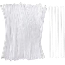 Alça Silicone Etiqueta Tag Bagagem Mala 17 cm Transparente Kit 100 Unidades