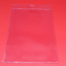 Porta CREDENCIAL Transp Bolsa de PVC Vert 10x15cm área útil 11x17cm área total sem cordão (100 un)