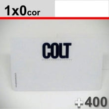 Crachás PVC 0,76mm 1x0 Cor com Impressão de dados em Preto de um lado - Ped Mín 400