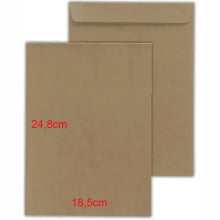 Envelope Kraft Natural 185x248mm 80g UN - Gráfica Globalcards