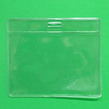 Bolsa de PVC Transparente Horizontal 90x60mm para crachás área útil 86x54mm