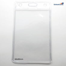 Bolsa de PVC Transparente Vertical 60x90mm para crachás área útil 54x86mm