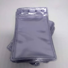 Bolsa de PVC Transparente Vertical 60x90mm para crachás área útil 54x86mm (Cento)
