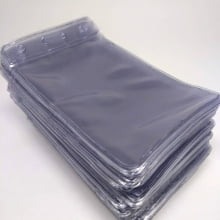 Bolsa de PVC Transparente Vertical 60x90mm para crachás área útil 54x86mm (Cento)