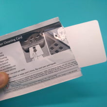 Cartão de Limpeza Curto - Thermal Printer cleaning card