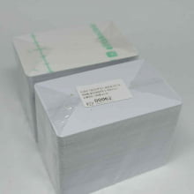 Cartão de PVC Branco Adesivado 0,46mm para fixar em cartão proximidade (cx c/100)