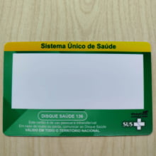 Cartão SUS em PVC 0,76mm 4x4 cores