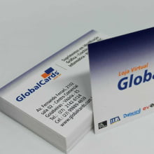 Cartão de Visita Couchê 300g UV FR 9x5cm 4x4 500 Unidades