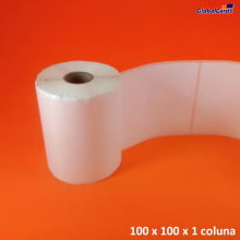 Etiqueta Adesiva BOPP 100x100mm x 1 coluna