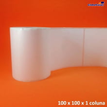 Etiqueta Adesiva BOPP 100x100mm x 1 coluna