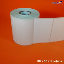 Etiqueta Adesiva BOPP 80x50mm x 1 coluna