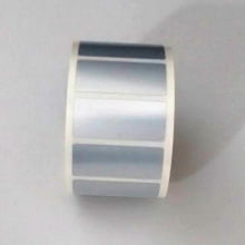 Etiqueta Adesiva Poliester Prata Cromo Patrimônio 46x20mm