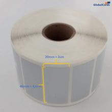 Etiqueta Adesiva Poliester Prata Cromo Patrimônio 46x20mm