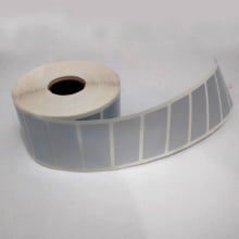 Etiqueta Adesiva Poliester Prata Cromo Patrimônio 46x20mm
