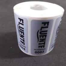 Etiqueta Adesiva Poliester Prata Cromo Patrimônio 46x20mm Personalizada (1000 un)